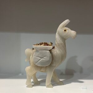 Elegant Cream Quartz Llama Sculpture